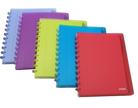 Heft Atoma A4+ , gerastert, plastik + Trennblätter + Prospekthülle